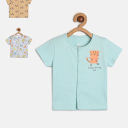 MINI KLUB Infant Boys Pack Of 3 Graphic Printed Pure Cotton Jhablas-image-61