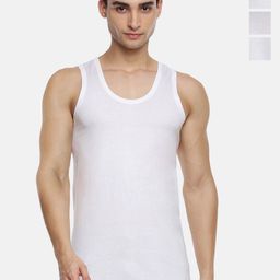 Ramraj Pack Of 4 Round Neck Pure Cotton Basic Innervests-picture-46