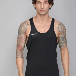 SPORT SUN Round Neck Sleevesless Anti-Odour Sports Gym Vest-image-14