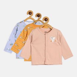 MINI KLUB Infant Boys Pack of 3 Pure Cotton Front Open Vest-image-58