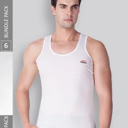 LUX VENUS Pack Of 6 Pure Cotton Basic Vests-image-55