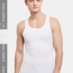 BODYX Pack Of 2 Pure Cotton Gym Innerwear Vests BX205-W-PO2-105-image-53