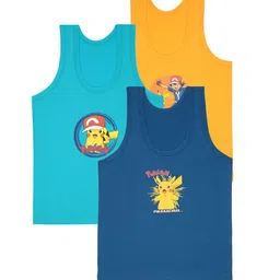 Bodycare Pack Of 3 Assorted Pure Cotton Innerwear Vests-image-81