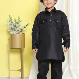 Aj DEZInES Boys Pathani Regular Kurta with Pyjamas-15