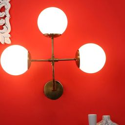 ELIANTE Gold Toned Solid Iron Contemporary Spherical Shaped Wall Lamp-23