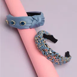 SOHI Set of 2 Embellished Hairband-45