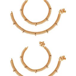 AanyaCentric Set of 2 Gold-Plated Designer Anklet-image-21