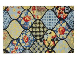 PRESTO Black & Blue Ethnic Motif Printed Carpets-19