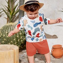 BAESD Kids Printed T-shirt with Shorts-33