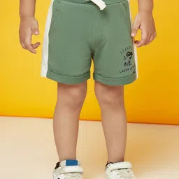 SPUNKIES Boys Colourblocked Mid-Rise Rapid-Dry Cotton Shorts-picture-4