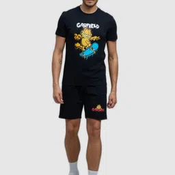 Celio Garfield Printed Cotton Regular Fit Shorts-image-92