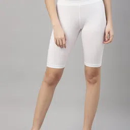 Kryptic Women White Slim Fit Regular Shorts-image-28