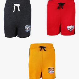 SAVAGE Boys Pack of 3 Multicoloured Shorts-3