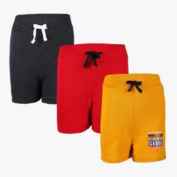 SAVAGE Boys Pack of 3 Multicoloured Shorts-4