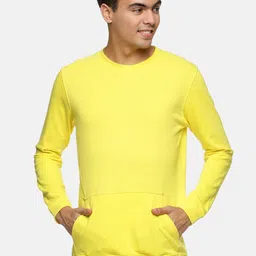 IMPACKT Men Yellow Soild Sweatshirt image 1