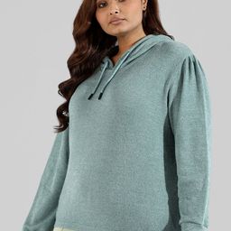 Instafab Plus Women Plus Size Hooded Wool Sweatshirt-12