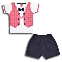 Wish Karo Boys Checked T-shirt with Shorts-image-50