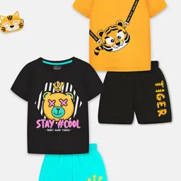 YK X Trampoline Kids Pack Of 2 Printed T-shirt with Shorts-picture-25