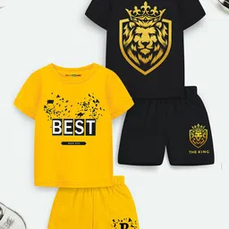 YK X Trampoline Pack Of 2 Kids Printed T-shirt With Shorts-picture-53