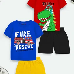 YK X Trampoline Kids Pack Of 2 Printed T-shirt with Shorts-picture-56