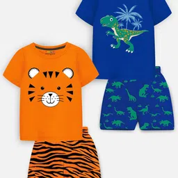 YK X Trampoline Kids Pack of 2 Printed T-shirt with Shorts-picture-21