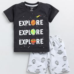 Toonyport Boys Printed Cotton T-shirt With Shorts Set-image-62