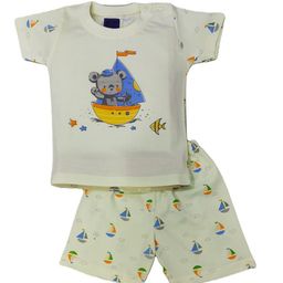 BAESD Infants Printed Pure Cotton T-shirt With Shorts-39