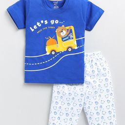 Toonyport Boys Printed Pure Cotton T-shirt with Shorts-picture-34