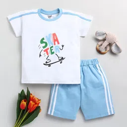 Toonyport Boys Typography Printed Pure Cotton T-shirt with Trousers-picture-18