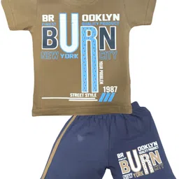 BAESD Kids Printed Pure Cotton T-shirt With Shorts-image-47