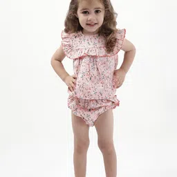 Budding Bees Girls Printed Top With Shorts-image-72