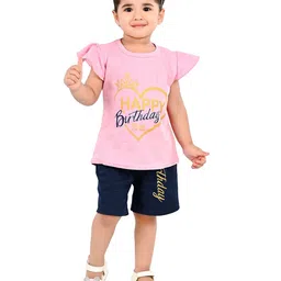 BAESD Girls Typographic Printed T-shirt with Shorts-image-67