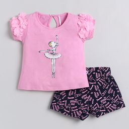 Toonyport Girls Printed Top with Shorts-image-102