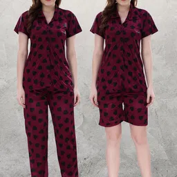 Romaisa Women Printed Night suit-picture-31