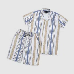 CAVIO Boys Striped Shirt with Shorts-image-65