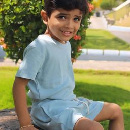 Honcho Baby Unisex Kids Round Neck Short Sleeves Organic Cotton T-Shirt With Shorts-image-10