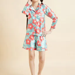 Cherry & Jerry Girls Printed Satin Night Suit-image-42