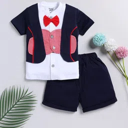 Toonyport Infants Printed Pure Cotton Shirt with Shorts-image-14