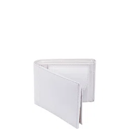 HENEDA Men White PU Two Fold Wallet with SIM Card Holder image 5