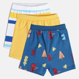 MINI KLUB Boys Pack Of 3 Printed Cotton Shorts-image-97