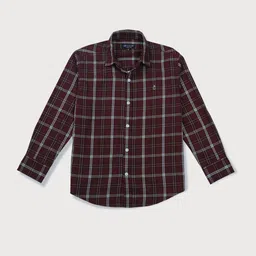 Gini and Jony Boys Tartan Checked Cotton Casual Shirt-image-95