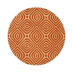 Safiya Carpet Rust Geometric Hand-Tufted Woollen Carpets image 4