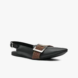 RIVR Textured Pointed Toe Ballerinas image 2