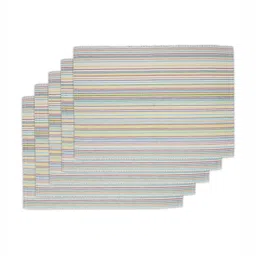CDI 5-Pcs Red & Blue Stripped Rectangular Table Placemats image 2