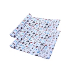 Kuber Industries White 2 Pieces Printed Kitchen Cabinet Shelf Mat-13