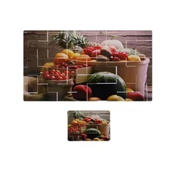 Dakshya Industries Brown & Yellow 6 Pieces Printed Rectangular Table Placemats image 2