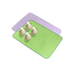 Kuber Industries Light Purple & Green 2 Pieces Rectangular Table Placemats image 3
