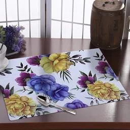 Kuber Industries Blue & White 6-Pieces Printed Table Placemats image 2