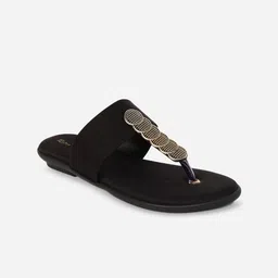 Retro Walk Embellished Open Toe Flats image 4