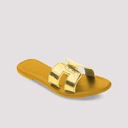 Krelin Textured Memory Foam Leather Lightweight Open Toe Flats image 4